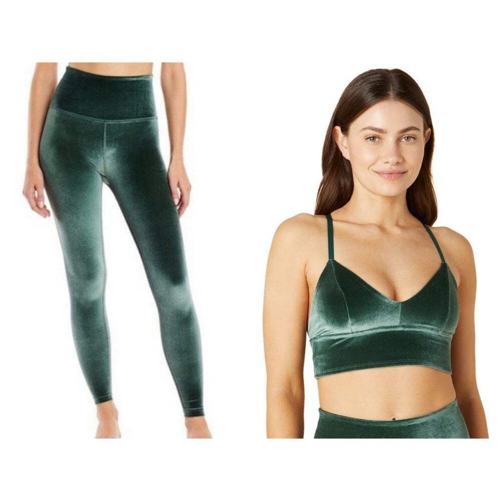 BEYOND YOGA VELOUR LEGGING AND SPORTS BRA SET L/XL